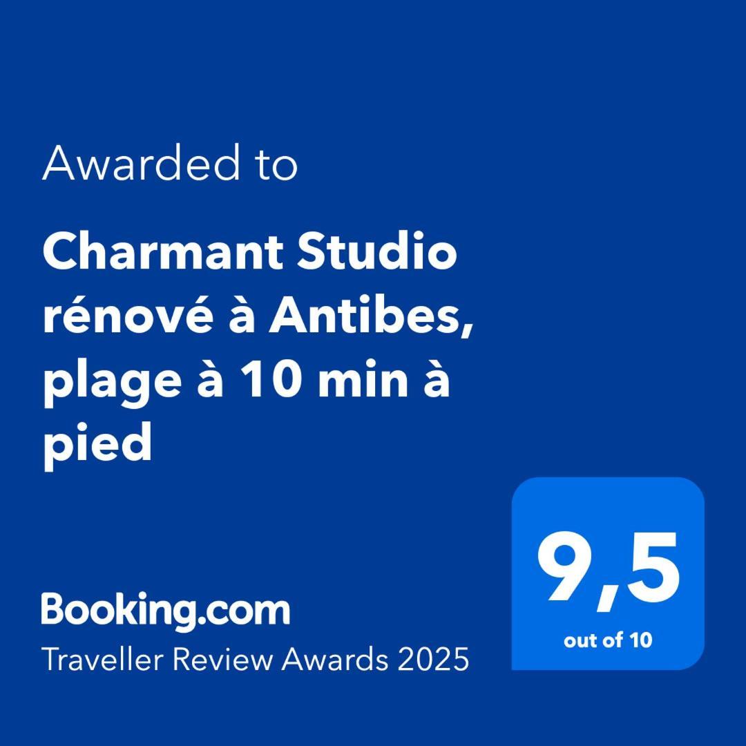 Charmant Studio Renove A Antibes, Plage A 10 Min A Pied Kültér fotó